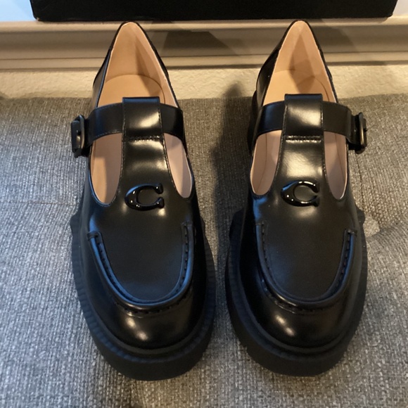 COACH Women's Liv Leather Mary Jane Flats, size 7.5 - Picture 7 of 14